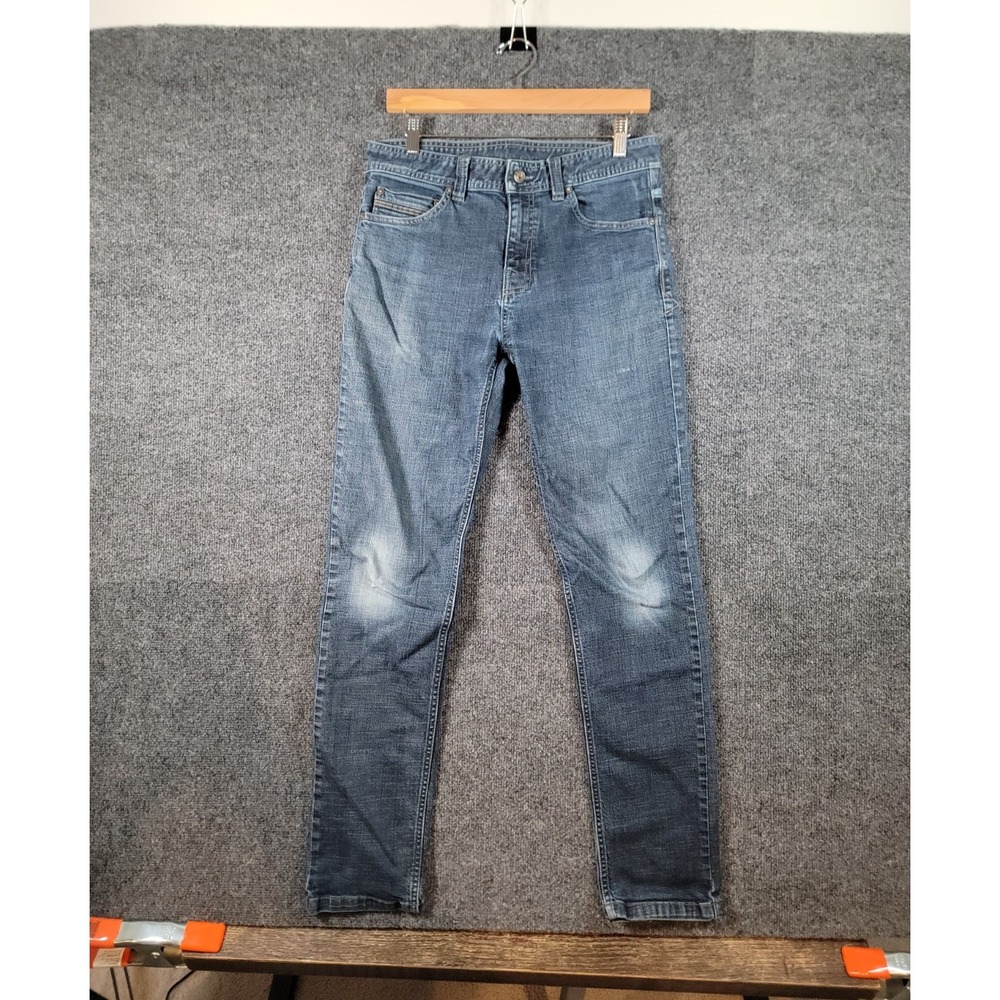 Prana Jeans Mens 30x30 Blue Bridger Slim Fit Straight Organic Cotton Stretch